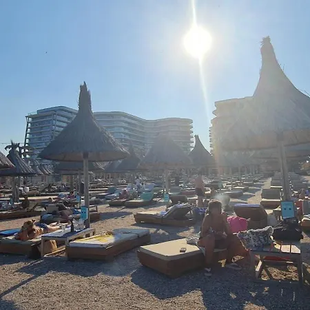 Sole 5 By Wave - Luxury 60mp Cu Terasa Si La Mare, Acces Direct Pe Plaja Ohiohi Beach- Mamaia Nord - Restaurant, Parcare Gratuita 아파트 *
