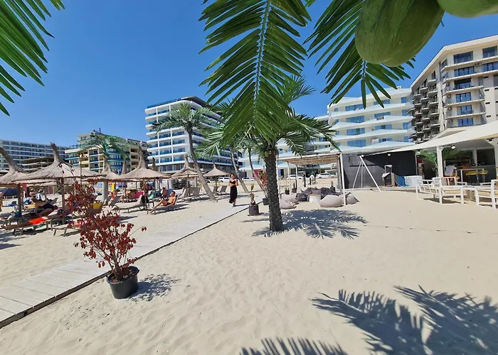 Sole 5 By Wave - Luxury 60mp Cu Terasa Si La Mare, Acces Direct Pe Plaja Ohiohi Beach- Mamaia Nord - Restaurant, Parcare Gratuita Διαμέρισμα